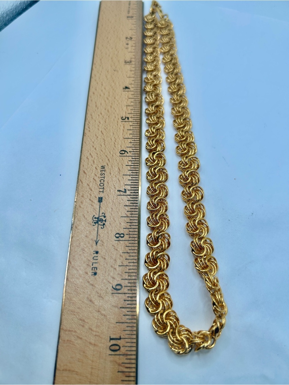 Vintage 1980’s Napier Gold-Plated Chain Necklace Pat Pend 4774743 - Picture 4 of 12